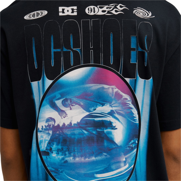 2026 DC Shoes Mens Blurry Bubble T-Shirt EDYZT04492 - Black